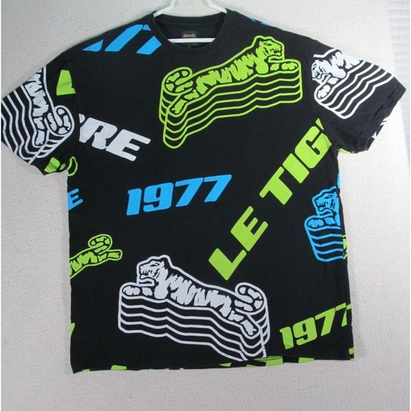 Le TIGRE XL Graphic Tee – Black Tiger Print, 1977 Heritage Streetwear - Picture 1 of 14